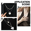 DICOSMETIC Heart Pendant Necklace DIY Making Kit DIY-DC0001-19-5