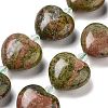 Natural Unakite Beads Strands G-C150-A14-01-2