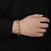 201 Stainless Steel Rope Chain Bracelets for Men BJEW-R313-06G-4