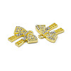 Rack Plating Alloy Crystal Rhinestone Pendants PALLOY-I216-05LG-4