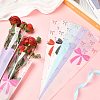 Bowknot Print Transparent PE Cone Flower Sleeves ABAG-FZC0002-001G-5