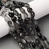 Natural Black Rutilated Quartz Beads Strands G-F439-08-2