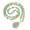 Gemstone Bead Stretch Necklaces PW-WG37DCA-03-1