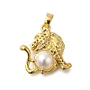 Leopard Rack Plating Brass Pendants KK-M079-20G-1