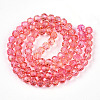 Baking Paint Transparent Glass Beads Strands DGLA-A035-T4mm-A01-3