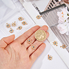 12Pcs Brass Micro Pave Cubic Zirconia Charms KK-DC0005-19-3