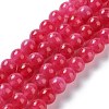 Dyed Natural Malaysia Jade Beads Strands G-G021-02A-08-2