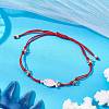 Nylon Braided Bead Bracelets for Women Men BJEW-JB11312-01-2