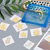 Olycraft 9Pcs 9 Styles Custom Carbon Steel Self-adhesive Picture Stickers DIY-OC0009-22B-3