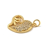 Brass Micro Pave Cubic Zirconia Pendants KK-N254-136C-G-2