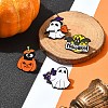 4Pcs 4 Styles Halloween Enamel Pins JEWB-FS0001-06-8