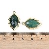 Natural Green Aventurine Faceted Leaf Pendants G-I375-04G-18-3