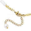 2Pcs 2 Colors Shell Pearl Bead & Glass Seed Beads Beaded Necklaces for Women NJEW-MZ00073-6