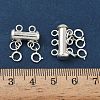 925 Sterling Silver Slide Lock Clasps HJEW-PH02087-3