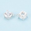 925 Sterling Silver Micro Pave Clear Cubic Zirconia Charms STER-N017-17B-S-3