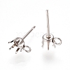 Non-Tarnish 304 Stainless Steel Post Stud Earring Settings X-STAS-L238-026E-P-2