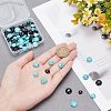 ARRICRAFT 150Pcs 10 Styles Synthetic Turquoise Cabochons TURQ-AR0001-23-4