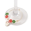 Christmas Theme Alloy Enamel Wine Glass Charms AJEW-JO00190-5