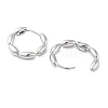 Brass Oval Hoop Earrings for Women EJEW-F347-01P-02-2