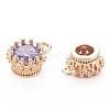 Brass Micro Pave Cubic Zirconia Charms KK-S356-772F-2