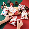 24Pcs 12 Style Christmas Theme Cotton Fabric Cloth Bag ABAG-MB0001-01-14