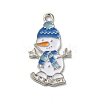 Winter Theme Alloy Enamel Pendants ENAM-M002-04O-P-1