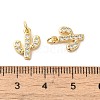 Rack Plating Brass Micro Pave Clear Cubic Zirconia Pendants KK-A206-10G-3