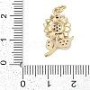 Rack Plating Brass Micro Pave Cubic Zirconia Pendants KK-H509-25G-01-3