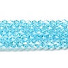 Transparent Electroplate Glass Beads Strands EGLA-A039-T4mm-A20-1