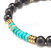 2Pcs 2 Style Natural Imperial Jasper & Wood Beaded Stretch Bracelets Set BJEW-JB07830-7