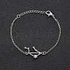 12 Constellations Alloy Rhinestone Link Bracelets WG43B2B-15-1