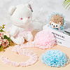   2Pcs 2 Colors Polyester Pleated Lace Trim Ribbon OCOR-PH0002-77B-5