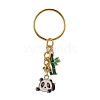 Panda & Bamboo Alloy Enamel Pendant Keychains KEYC-JKC00629-02-1