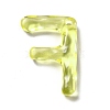 Transparent Resin Alphabet Pendants LS-RESI-C028-02F-2