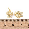 Brass Micro Pave Clear Cubic Zirconia Pendants KK-P339-19G-3