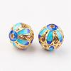 Brass Enamel Beads KK-P091-03-2