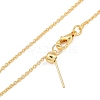 1mm Rack Plating Brass Cable Chain Adjustable Slider Necklaces for Women Men MAK-L044-55G-1