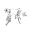 Fashionable Wedding Rhinestone Necklace and Stud Earring Jewelry Sets X-SJEW-R046-10-5