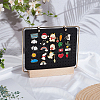Felt with Iron Display Stands with Wood Base for Brooch ODIS-SC0001-11-4