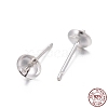 925 Sterling Silver Stud Earring Findings STER-E062-04C-S-2