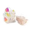 Electroplated Natural Druzy Quartz Crystal Cluster Ornaments LS-RABO-PW0001-179A-2
