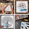 Large Plastic Reusable Drawing Painting Stencils Templates DIY-WH0172-758-4