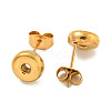 Chunk Letter 304 Stainless Steel Stud Earrings for Women EJEW-G386-01O-G-2