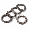 Faceted Transparent Glass Beads Stretch Bracelets BJEW-S144-001B-01-1