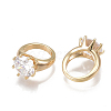 Brass Cubic Zirconia Charms X-KK-T038-389G-2