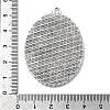 Tibetan Style Alloy Pendant Cabochon Settings X-TIBEP-N003-17AS-3