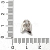 925 Sterling Silver Pave Clear Cubic Zirconia Leaf Pendant Bails STER-P068-07P-3