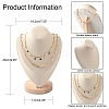 Microfiber Wooden Necklace Displays NDIS-O008-03A-M-5