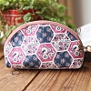 DIY Flower Pattern Moon-shaped Cosmetic Bag Embroidery Kit PW23021099672-1