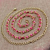 Alloy & Plastic Round Beads Twisted Belly Chains WGB594E-08-1